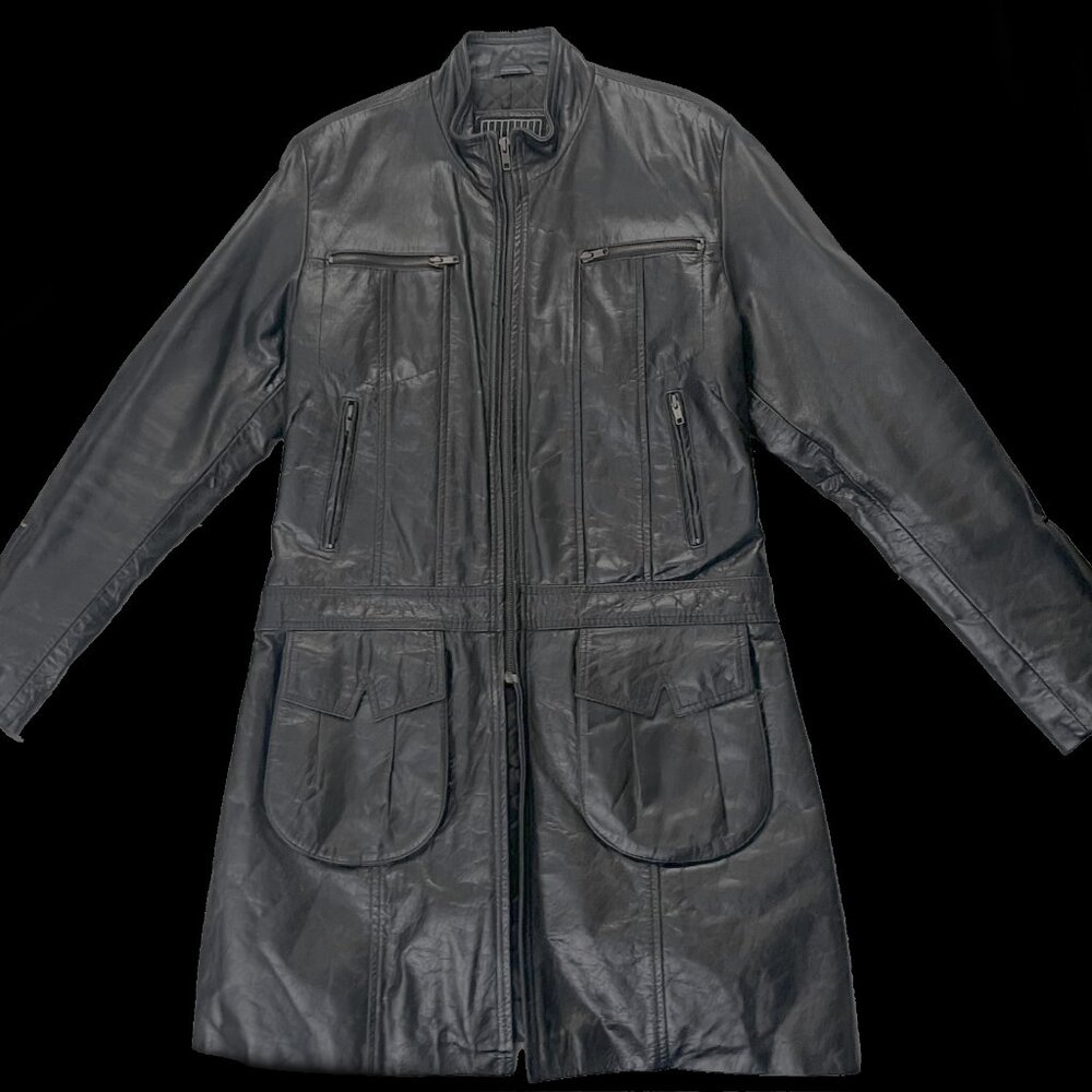 Vintage Superior New York Leather Trench Coat